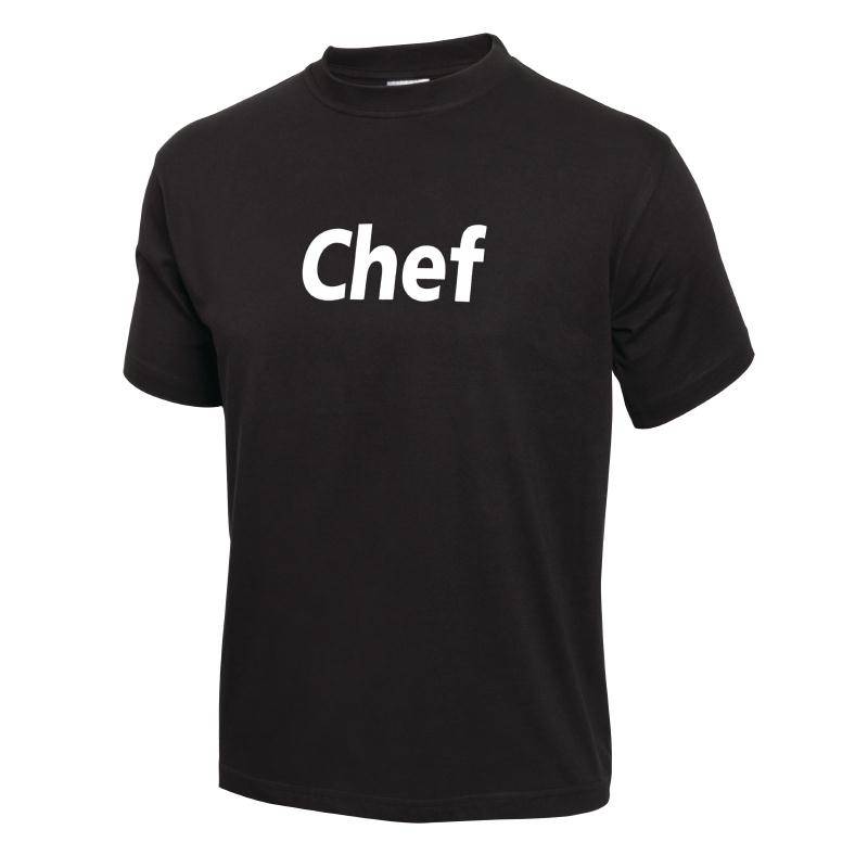 Unisex T-shirt mit Chef Aufdruck | Schwarz | Erhältlich in 2 Größen