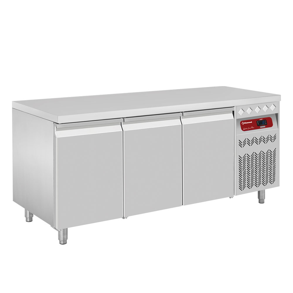 Koelwerkbank geforceerd, 3 deuren GN 1/1, 405 Lit.