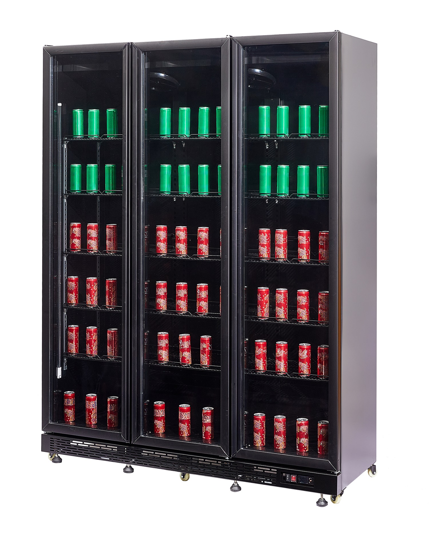 Kühlschrank 3 Glastüren Schwarz Nap-1200 Kühlschrank 3 Glastüren Schwarz Nap-1200
