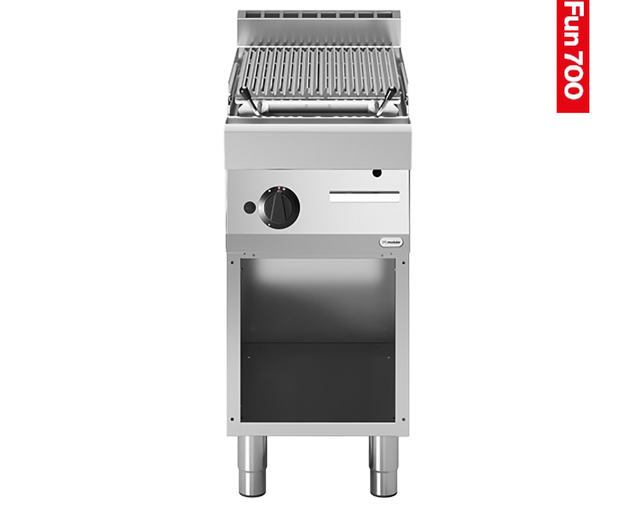 Grill pierre de lave Modulaire - Base ouverte - Gaz naturel - 70x40cm