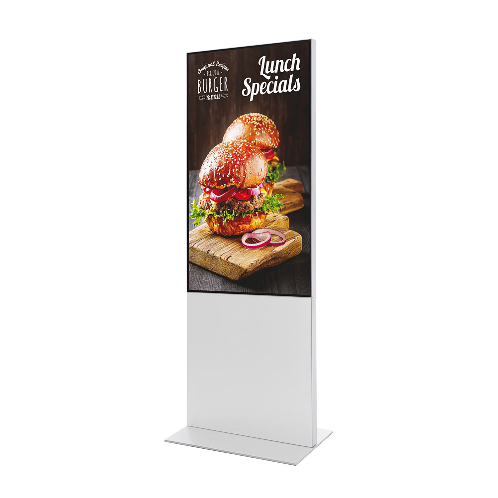 Totem numérique Smart Line avec écran Samsung 55 pouces blanc