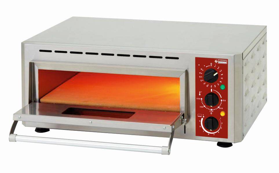 Pizza Oven Enkel Elektrisch | Pizza Ø430mm | 3kW | 670x580x(H)270mm