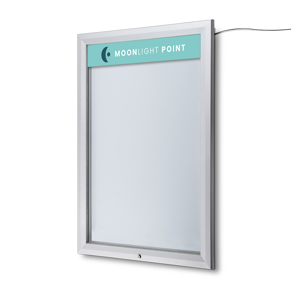 Vergrendelbaar Notitiebord Outdoor Verlicht Logo 9x A4