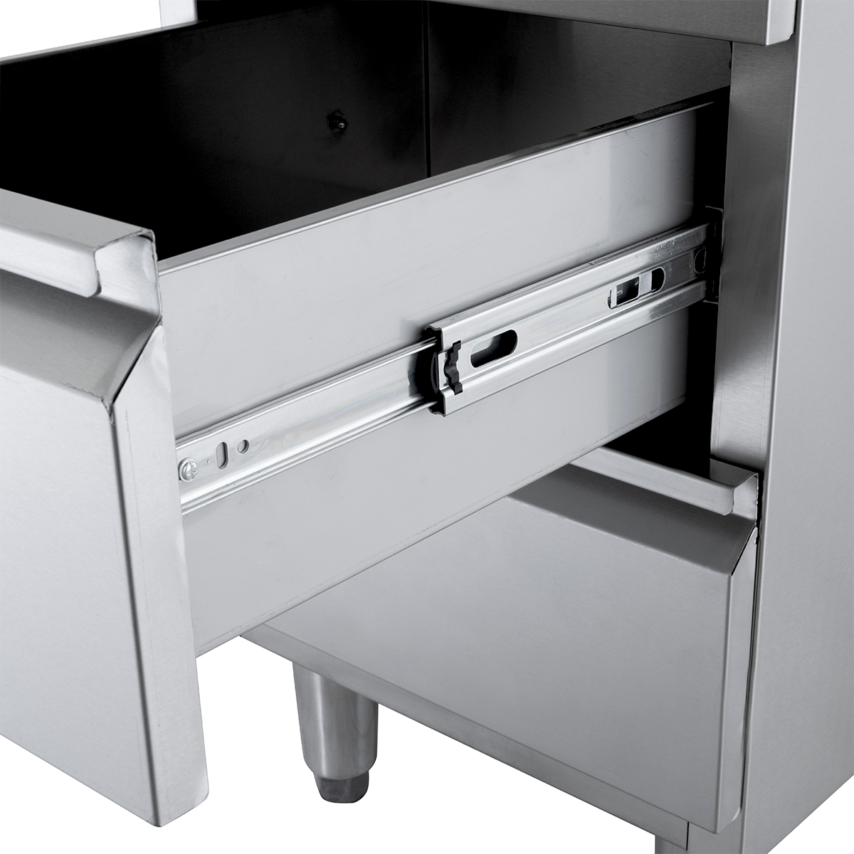 Meuble à tiroirs en acier inoxydable BASIC, 3 tiroirs, unité 700, AISI 201