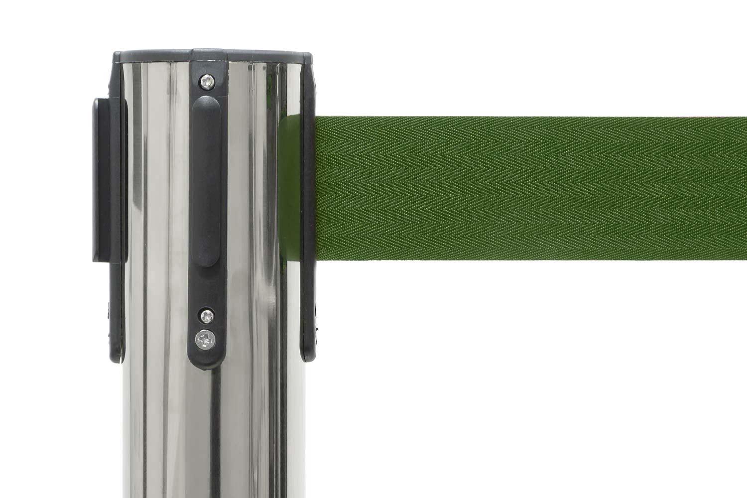 Chrome Afzetpaal met Trekband Groen