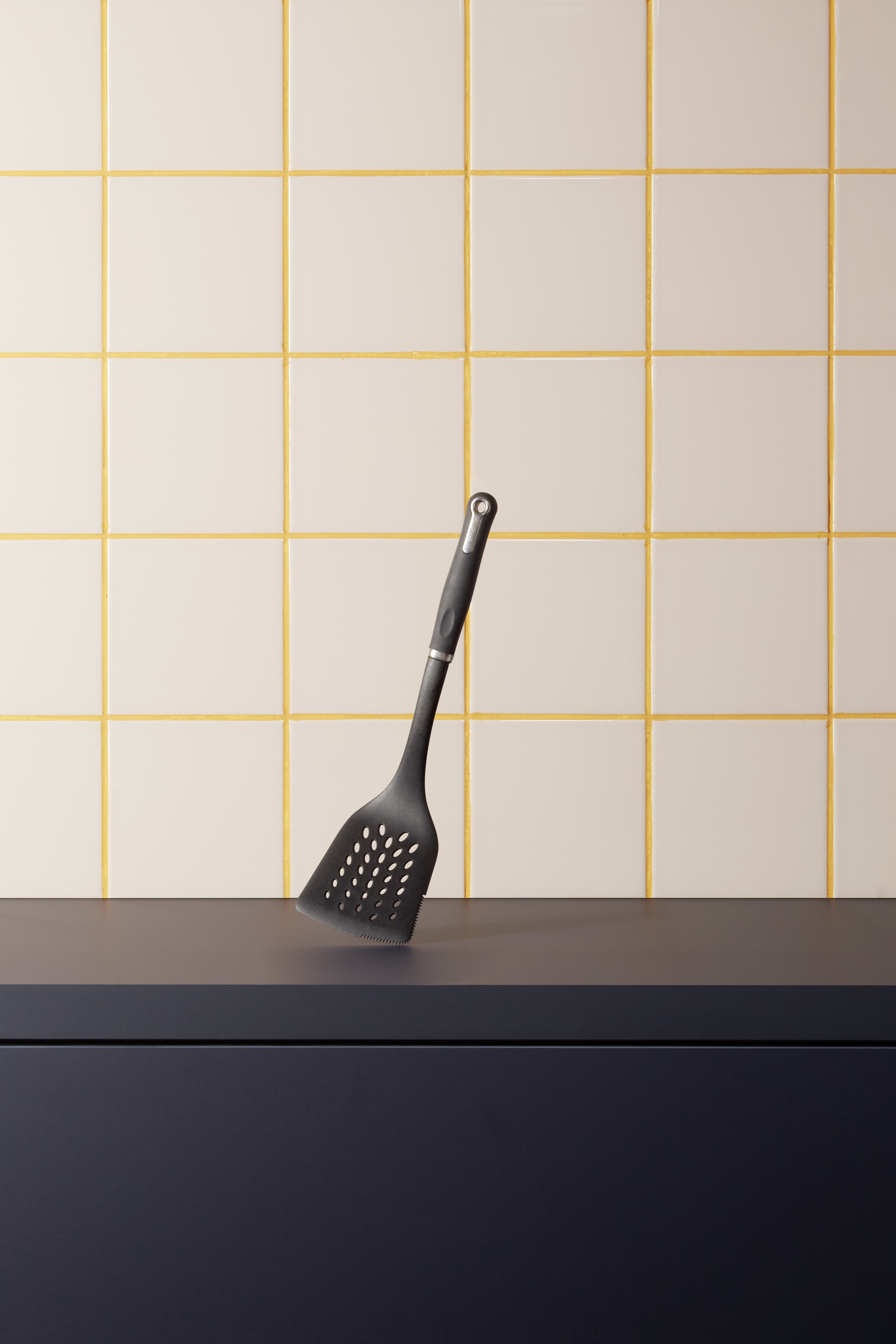 Spatel Laten we koken, 35 cm, geperforeerd, nylon, rubber