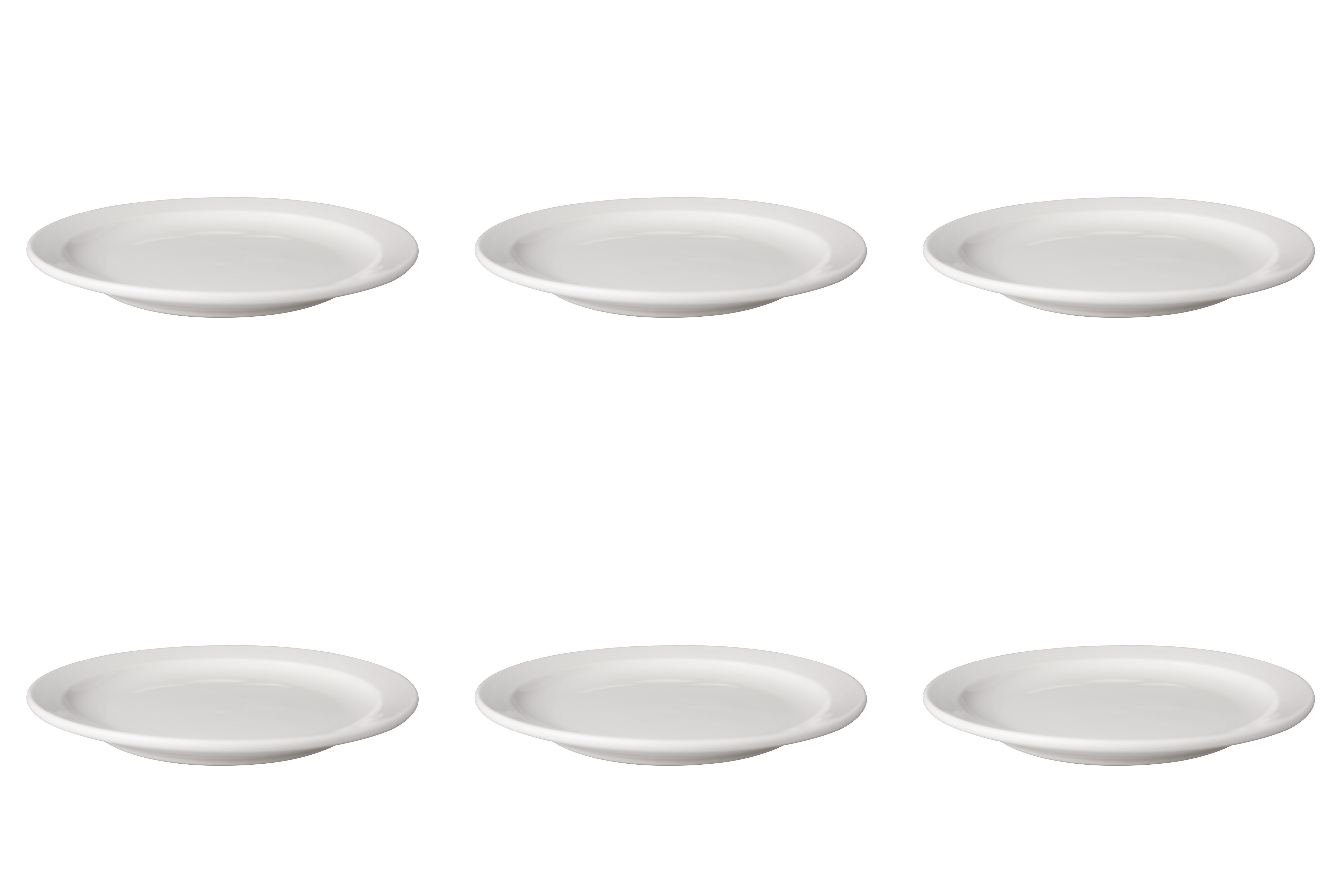 Bord smalle rand Budgetline 21 cm Wit Porselein