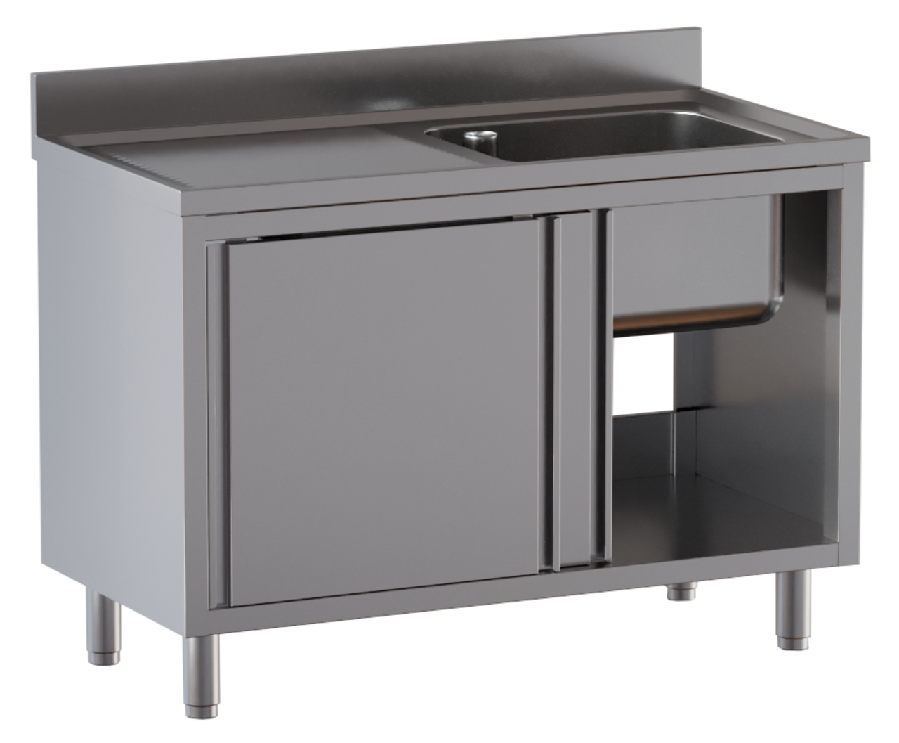 Armoire plonge ECO 12x6 avec 1 bac à droite