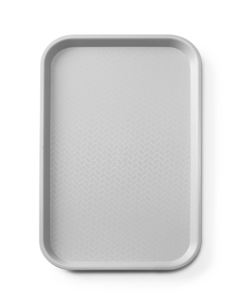 Plateau fastfood en polypropylène GN 1/1 - AmerBox - GN 1/1 - Gris clair - 530x325x(H)20mm