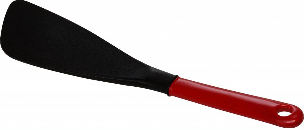 Bakspatel Zwart |  met Rood Handvat | tot 200 Gram | 280 mm