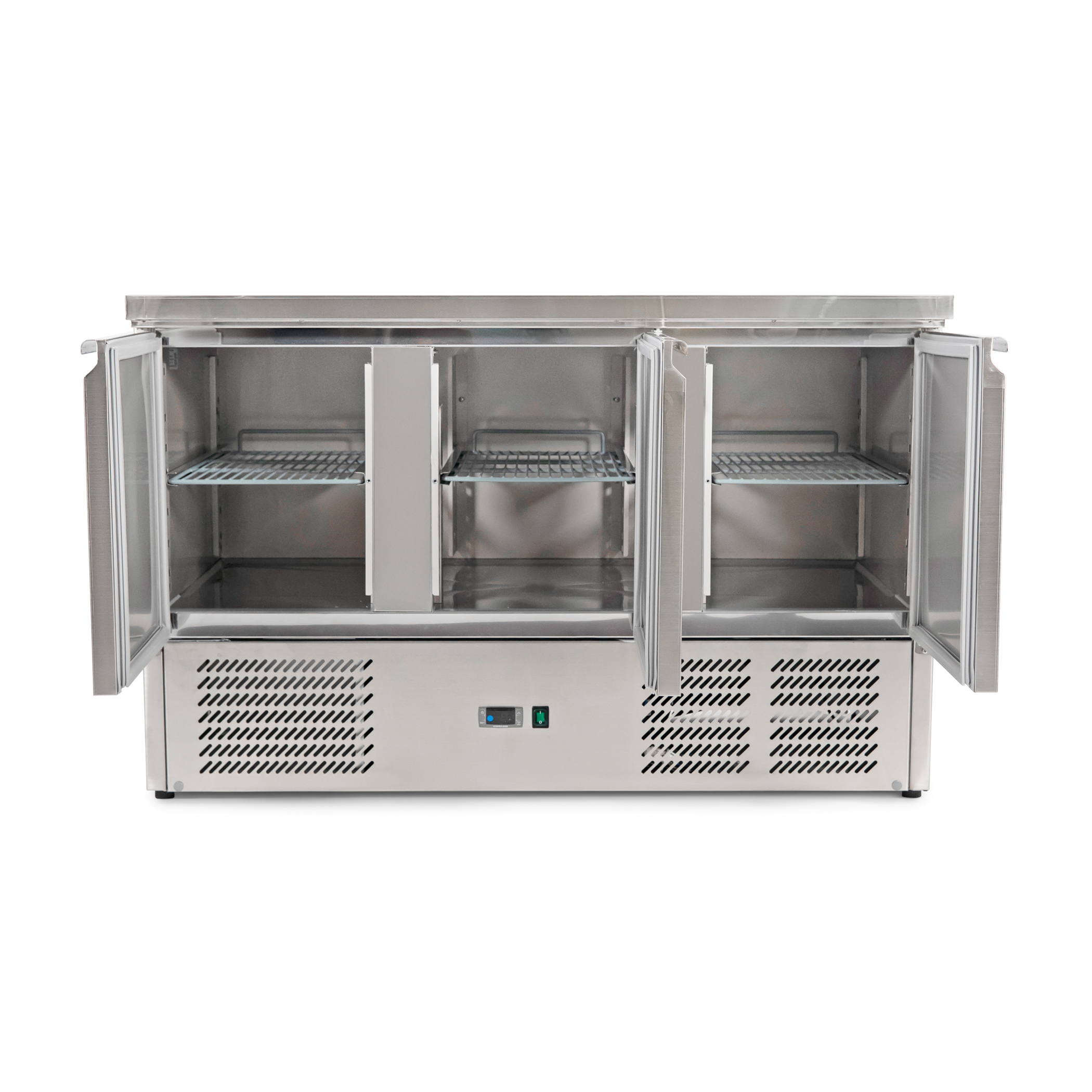 Kühlwerkbank 3-türig - Edelstahl - 137x70x(h)85 cm