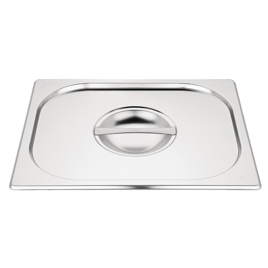 Vogue Edelstahl Gastronorm Schalen Set 2 x 1/2 Mit Deckeln