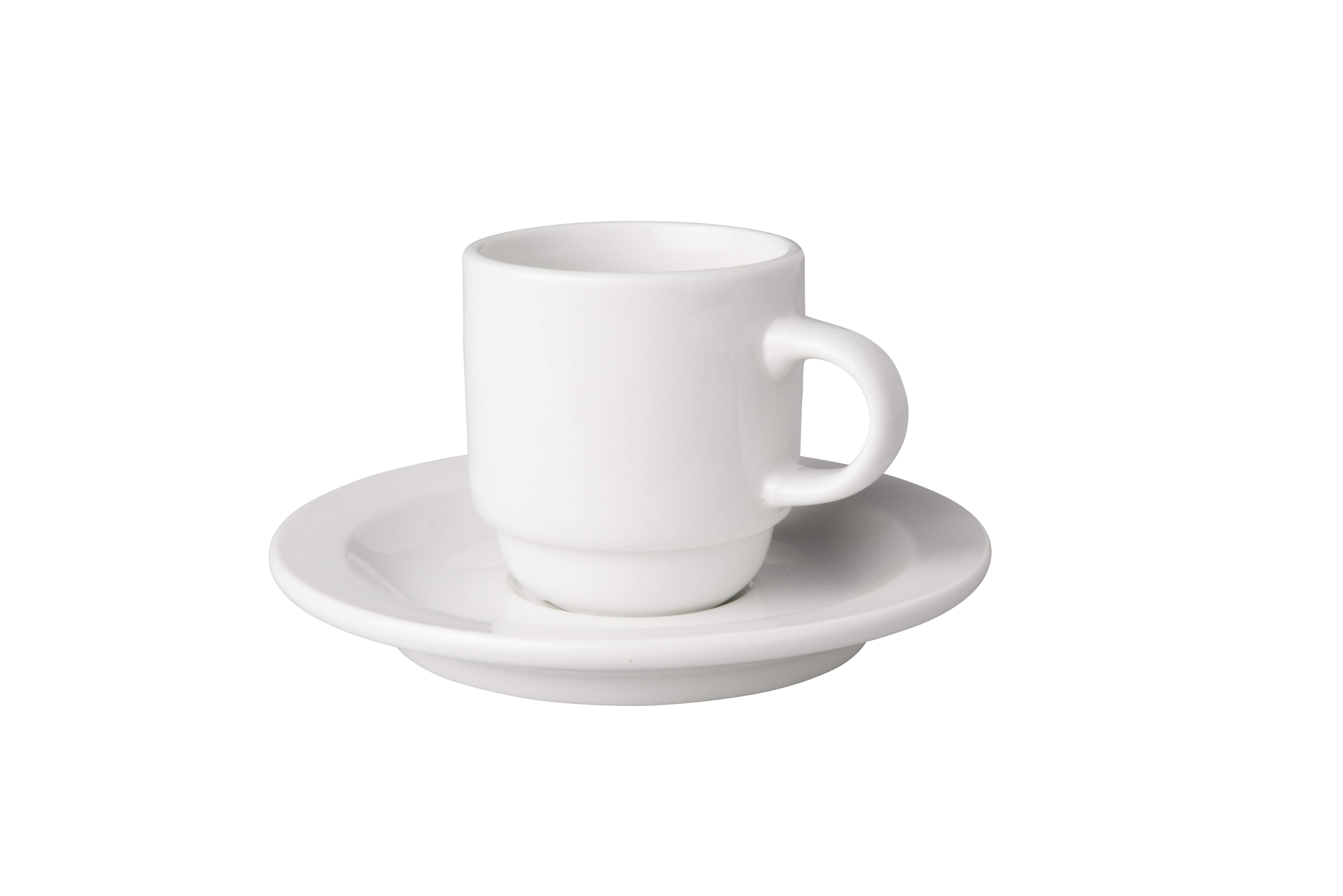 Kop en schotel Budgetline Smal 14 cl  13.5 cm Wit Porselein