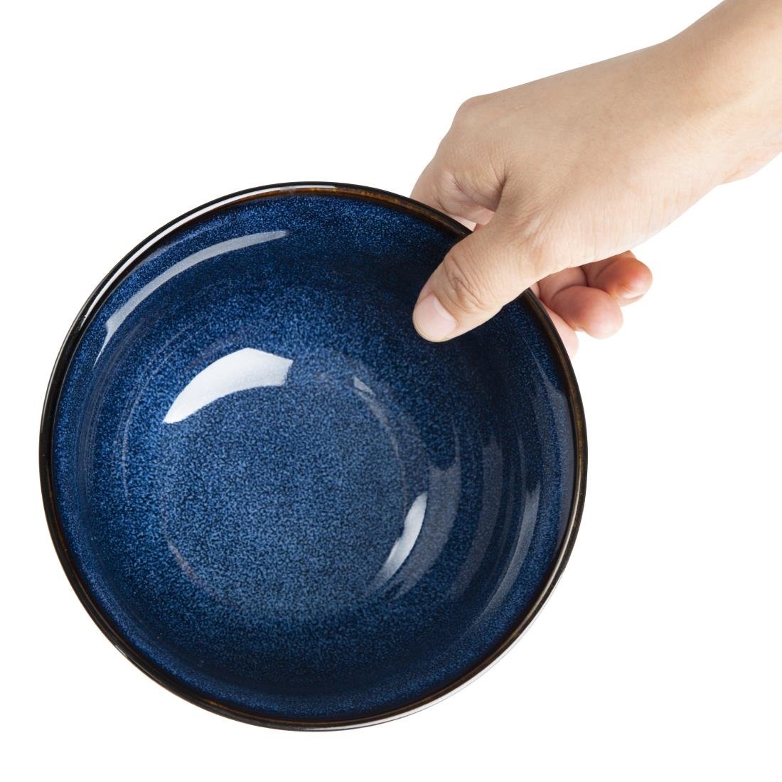 Olympia Luna Mitternachtsblaue Schalen mit Fuß 150 mm (6er-Pack)