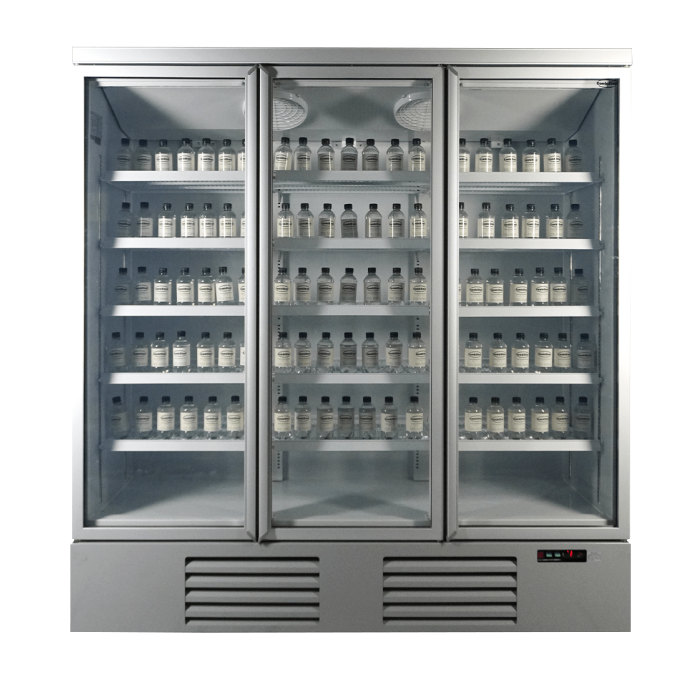 Réfrigérateur - 3 portes vitrées - 1530 litres - 8 rouleaux - 1880x710x(h)1997mm