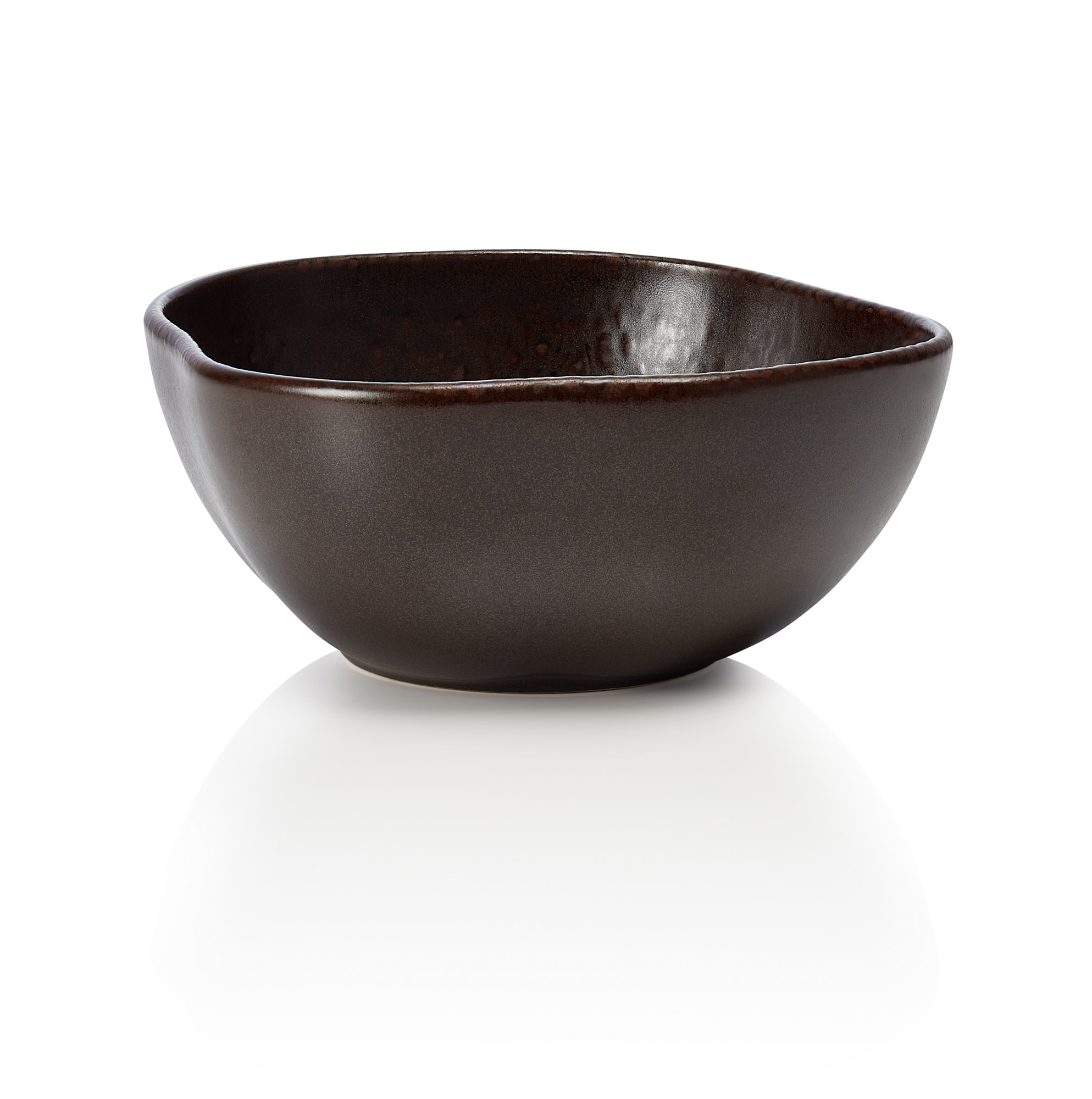 Schaalenset ROCKZZERO, diep, Ø 16 cm, 0,5 ltr., metallic bruin, Set van 6 stuks, Steengoed