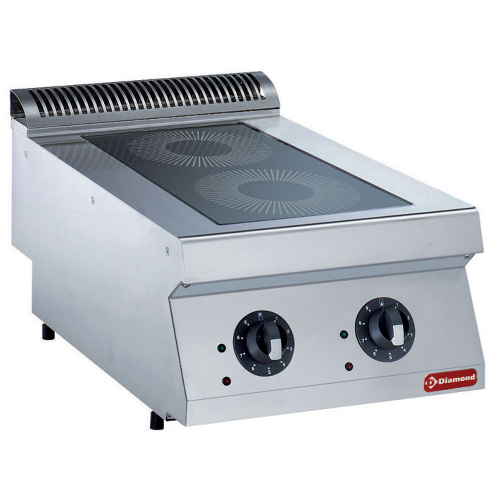 Induktionskochfeld 2 Zonen – 400 x 730 x (H) 320 mm – 7 kW/400 V