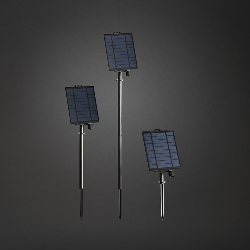 Panneau solaire avec 2 piles au lithium rechargeables - Convient pour l'éclairage extérieur Konstsmide