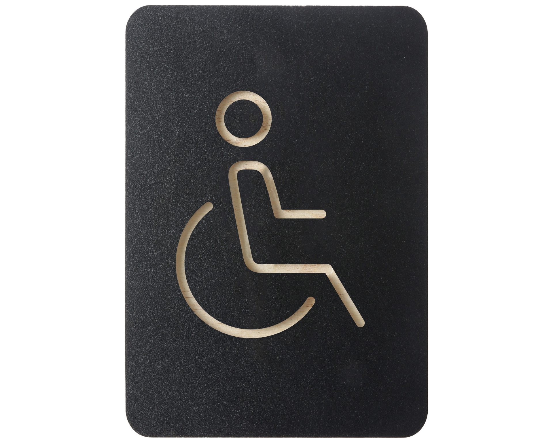 Panneau pictogramme noir pour fauteuil roulant