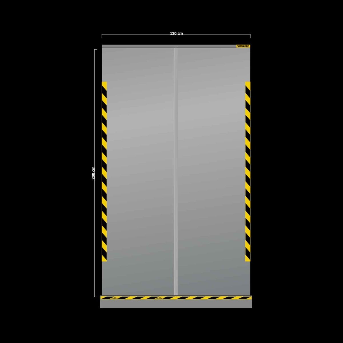 Transparente einziehbare Schutzwand | 1200x(H)2000mm