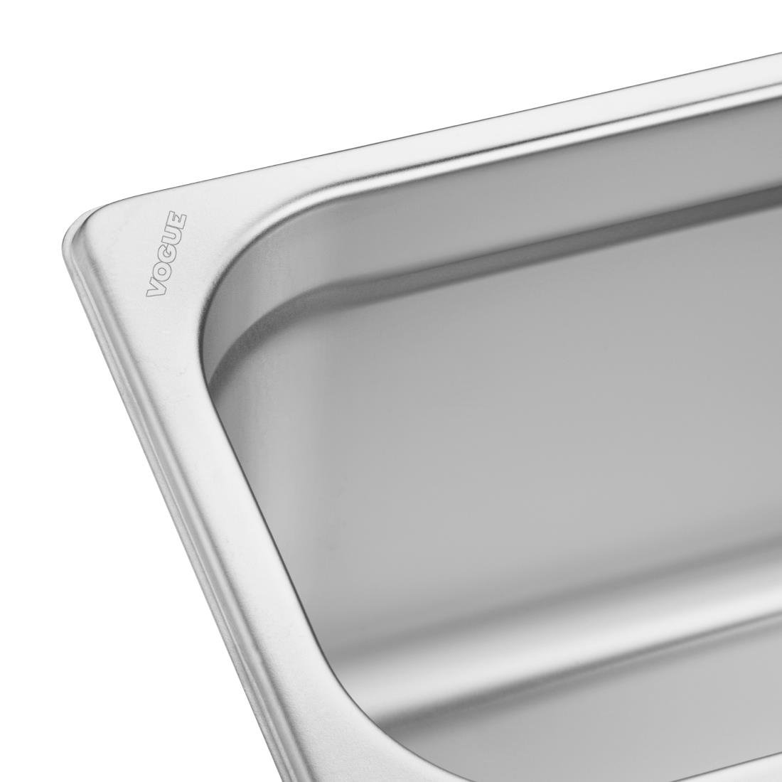 Vogue Edelstahl Gastronorm 2/4 Tray 150mm