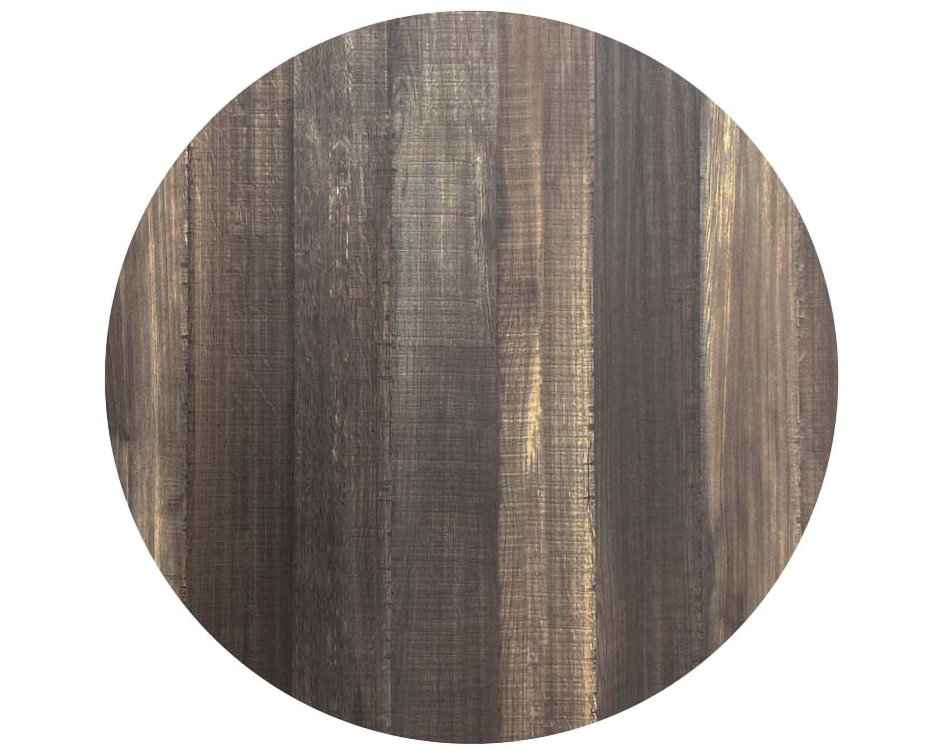 Urban terrastafel zwart frame + Tropical Wood HPL tafelblad Ø70cm