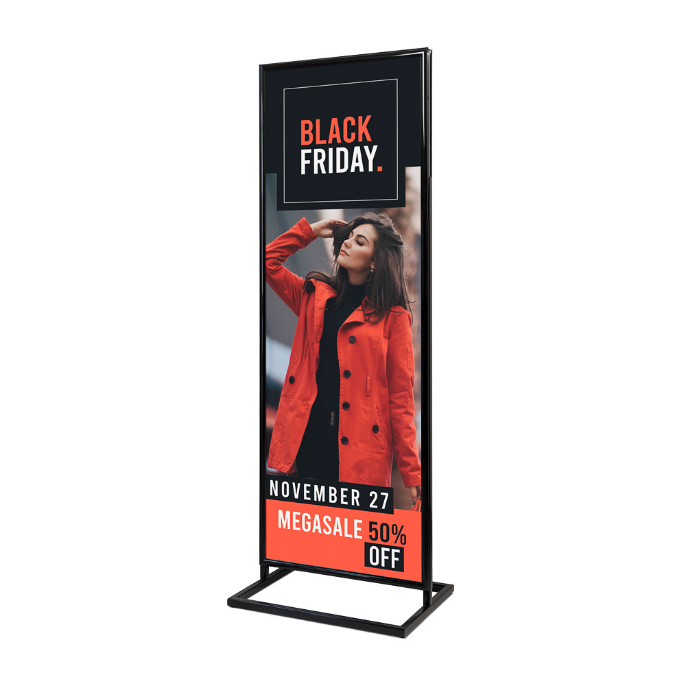 Poster Display Dekor Click 2xA1 Doppelseitig Schwarz