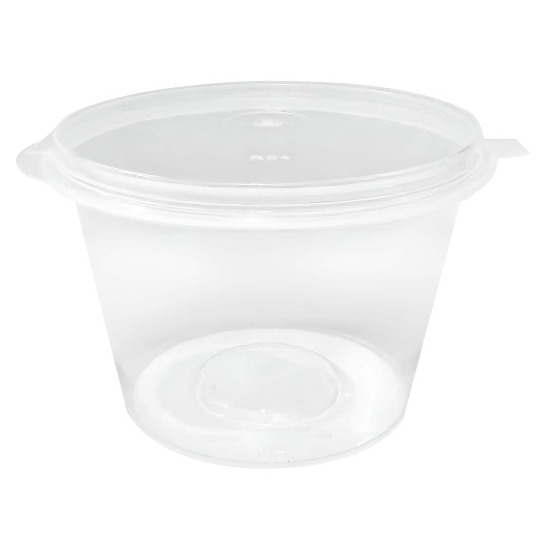 Fiesta Recycelbare Portionsbecher mit Deckeln 100ml (50 Stück)