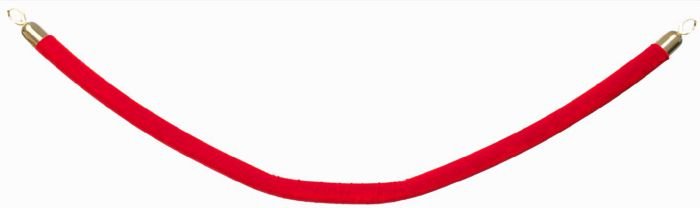 Corde Satin Rouge | Embouts Chrome | 150cm