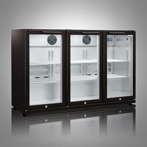 Réfrigérateur Bar 3 Portes Noir | 301 Litres | Éclairage DEL | 1350x520x865(h)mm