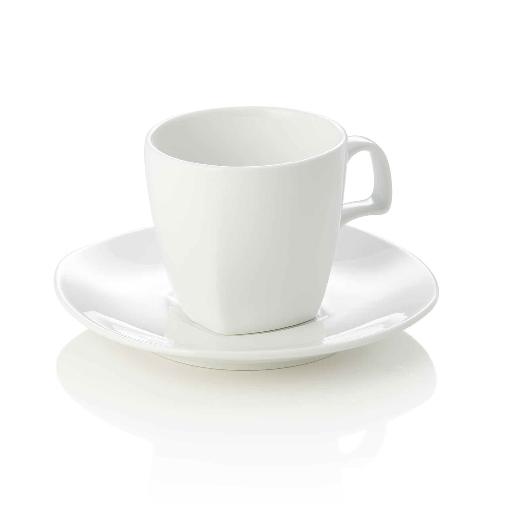 Cappuccinotasse mit Untertasse Set, 180 ml, Set á 4 Stück, Porzellan