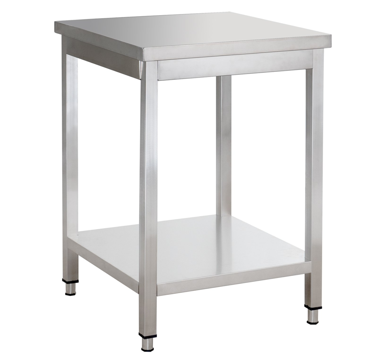 Table de travail en inox Basic 6x6 avec étagère inférieure
