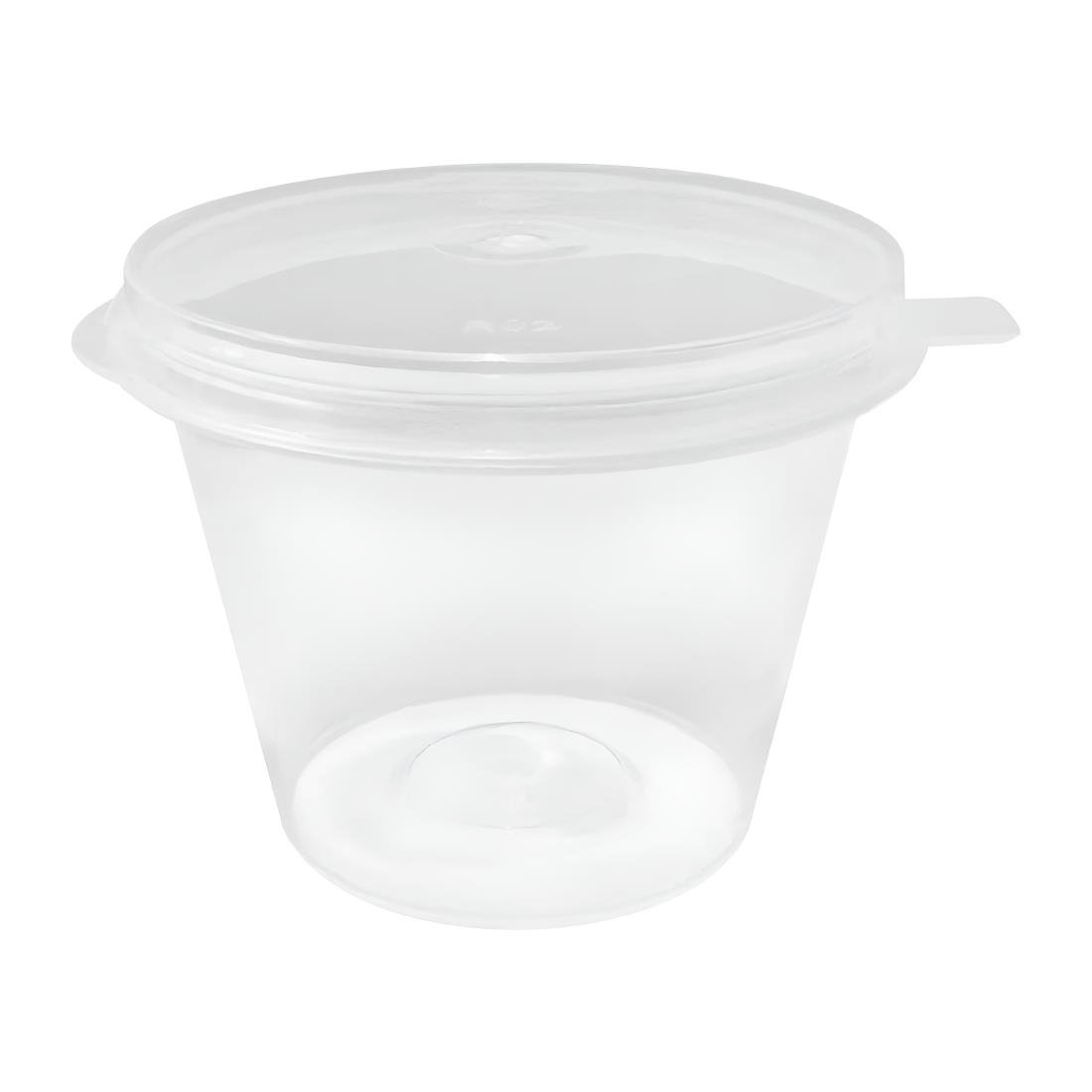 Fiesta Recycelbare Portionsbecher mit Deckeln 50ml (50 Stück)