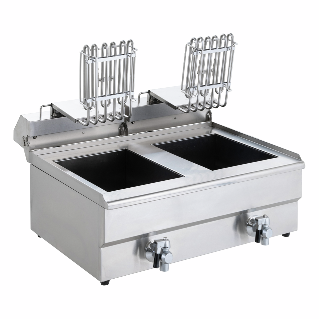 Elektrische dubbele friteuse ECO 13+13 liter met aftapkraan, 2x 5000 W, 400 V