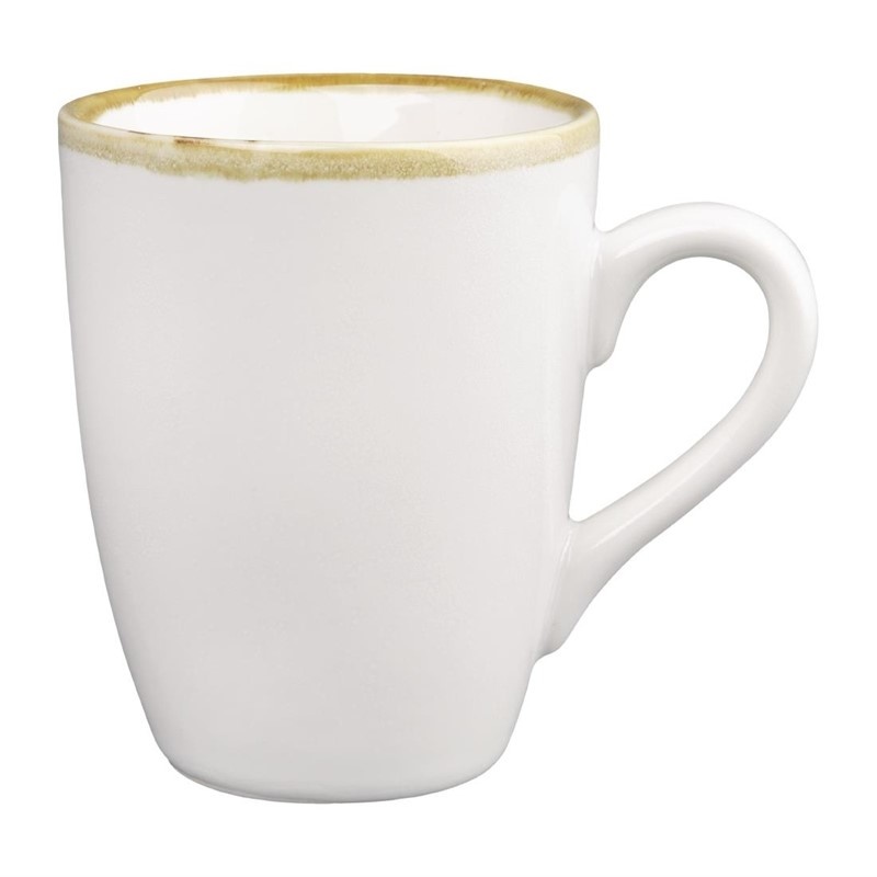 Olympia Kiln Kaffeebecher 340ml Kreideweiß - 6 Stück