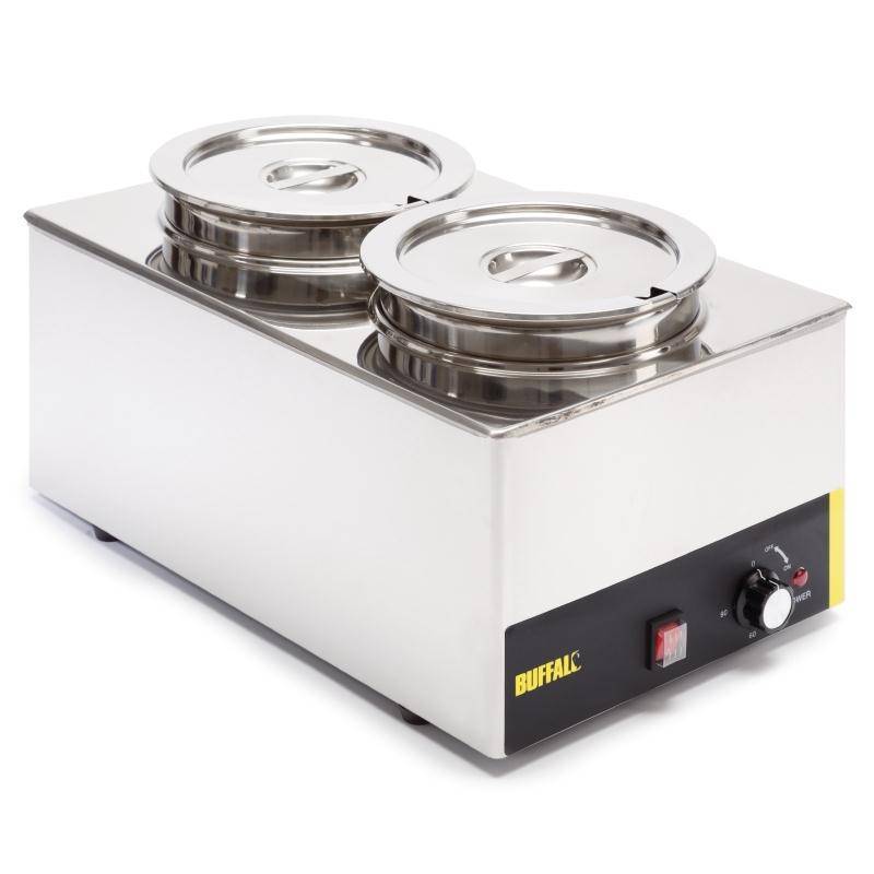 Foodwarmer 2X6 Liter | RVS | 230V/1500W | 34x54x(h)27cm