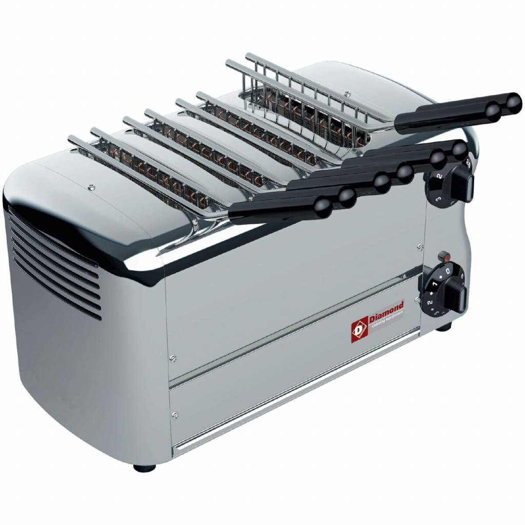 Toaster 4 Zangen | Timer mir Warnsignal | 1,73kW | 370x220x(h)210mm