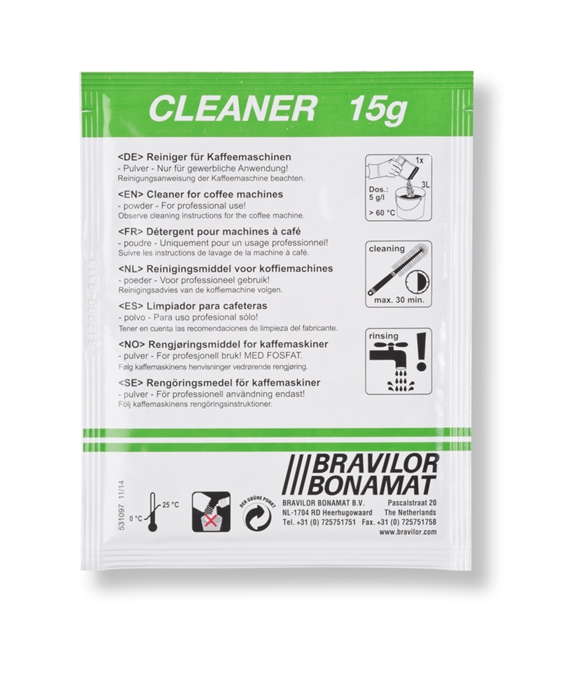 Détergent nettoyant - Convient aux machines à café - 4x15 sachets