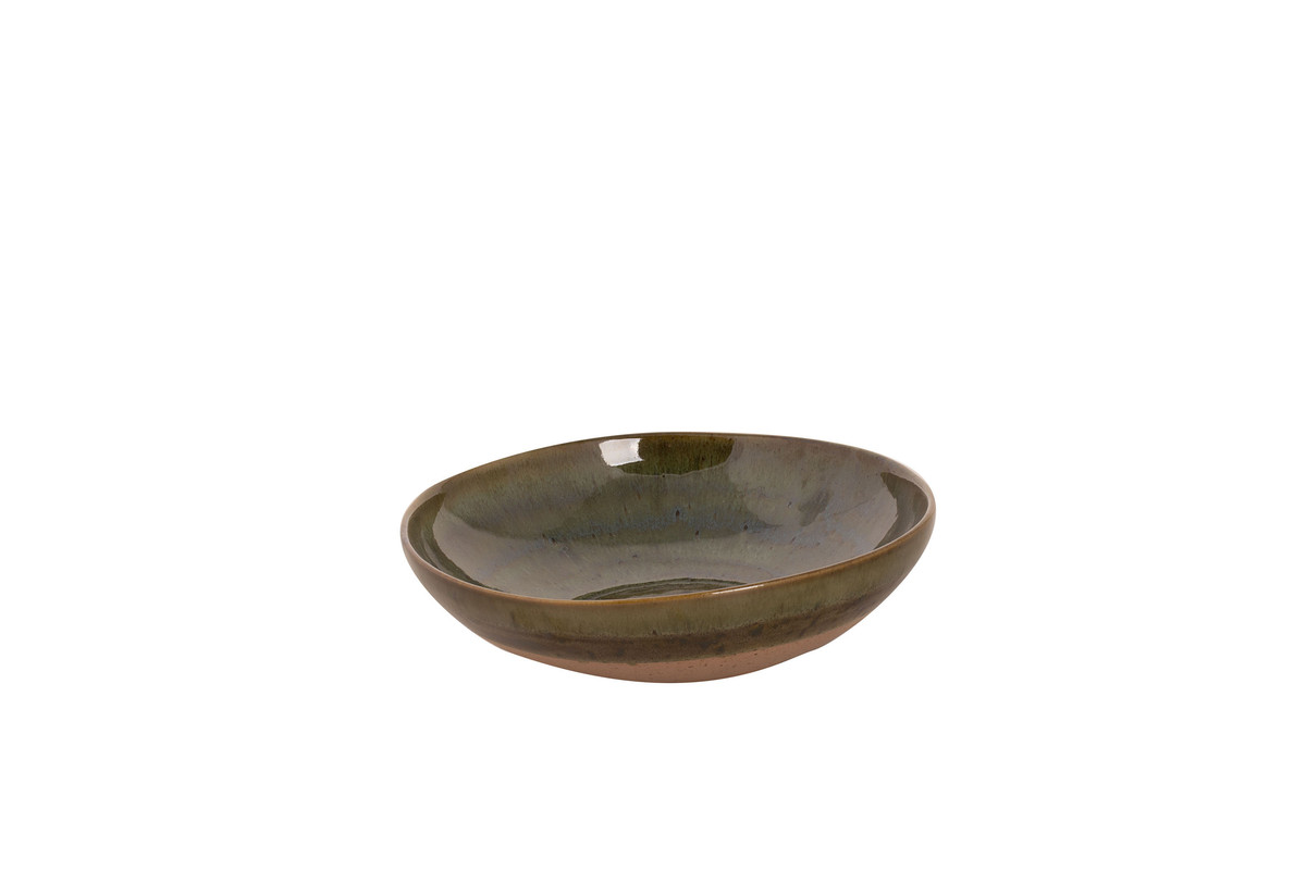 Bord diep Wisteria 22 cm Groen Beige Stoneware