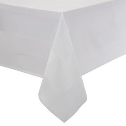 Nappe Bande de Satin | Rectangulaire | 100% Coton  Blanc | Disponibles en 4 Tailles
