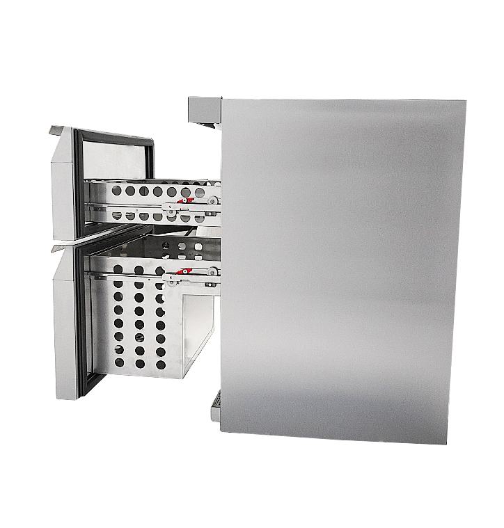 Koelkast Tafelmodel Rvs 2 Laden