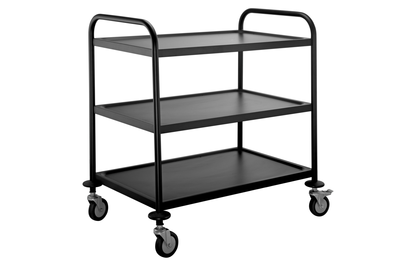 Serveer- en transportwagen ECO 3 zwart