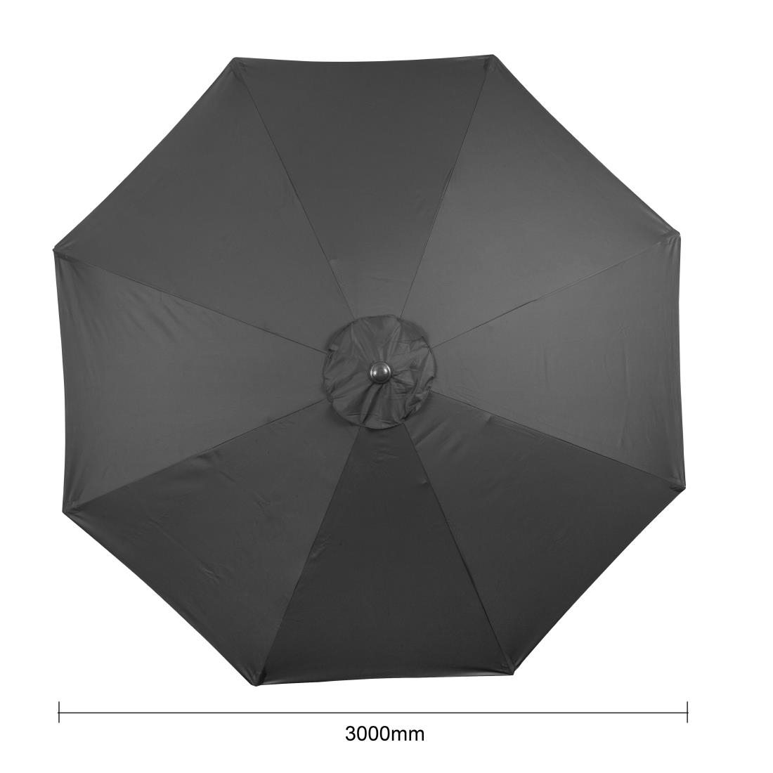 Parasol rond Bolero Seville 3m noir