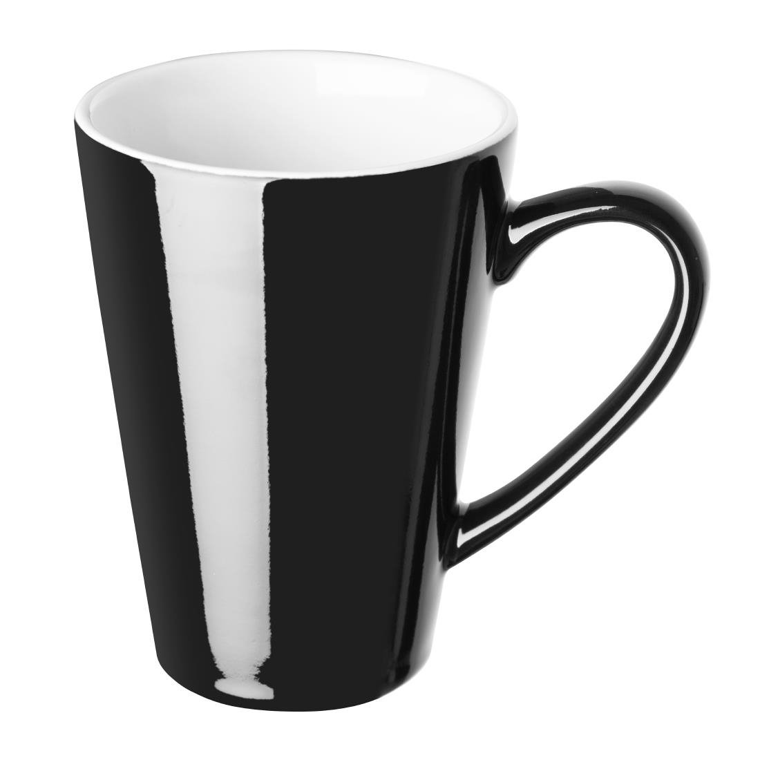 Olympia Cafe Latte Tasse Schwarz - 340ml (12 Stück)