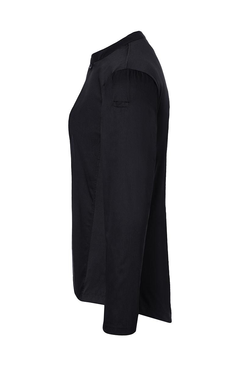 Dameswerkshirt Met Lange Mouwen - Zwart - Xs