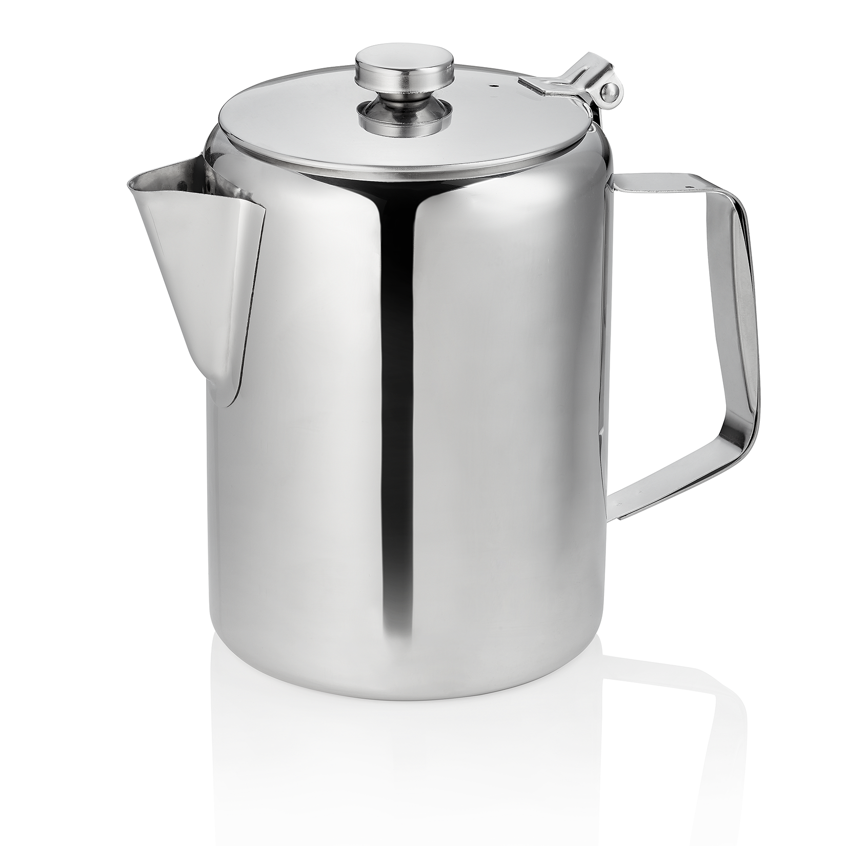 Cafetière, 2 litres, diamètre 12,5 cm, hauteur 19 cm, acier inoxydable au chrome-nickel