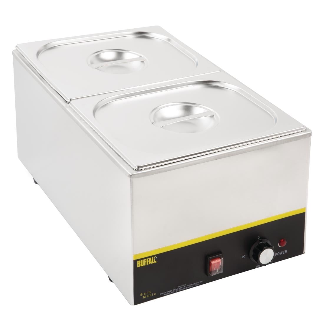 Vogue Edelstahl Gastronorm Schalen Set 2 x 1/2 Mit Deckeln