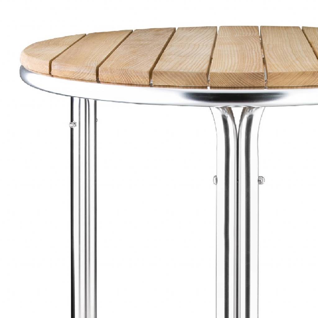 Runder Tisch | 72 x 60(Ø)cm | Aluminium/Eschenholz