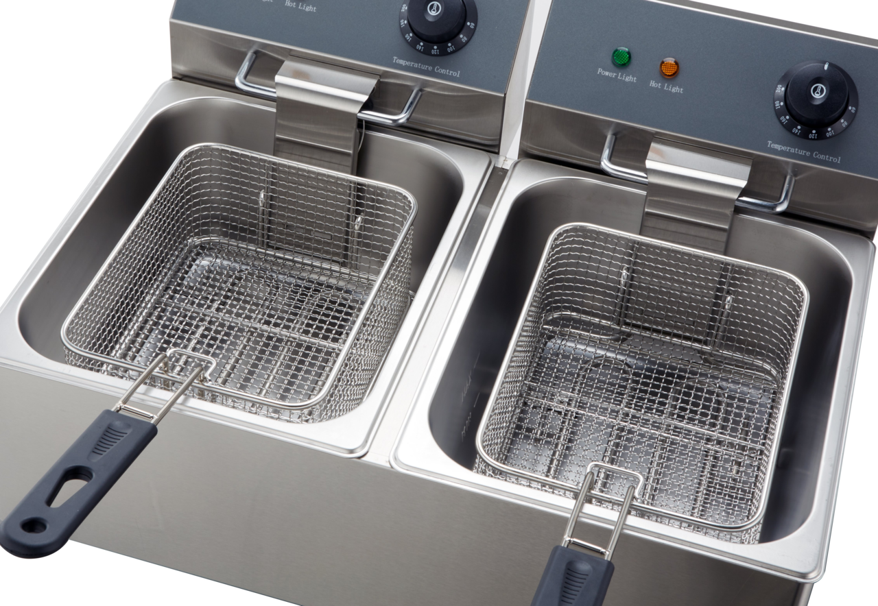 Elektrische dubbele friteuse ECO 6+6 liter