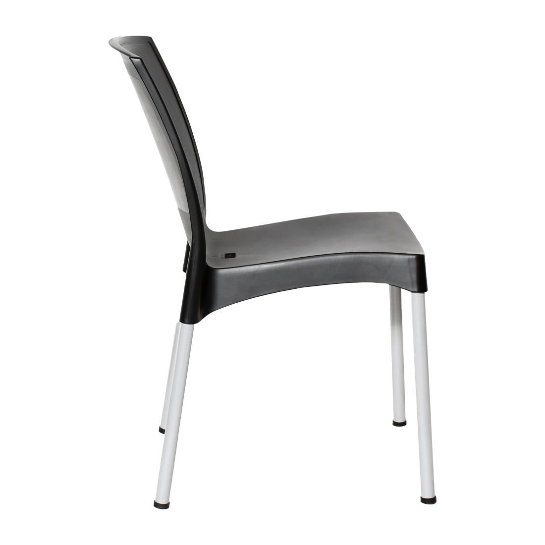 Chaises en polypropylène Bolero Elements noires (lot de 4)